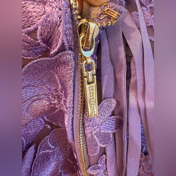 Bronx and Banco MINI DRESS JASMINE LILAC MARAYA lavender Floral Strapless - Picture 14 of 16